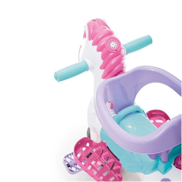 Encontraproduto.com.br - Triciclo Poponei Com Balanço Calesita Rosa