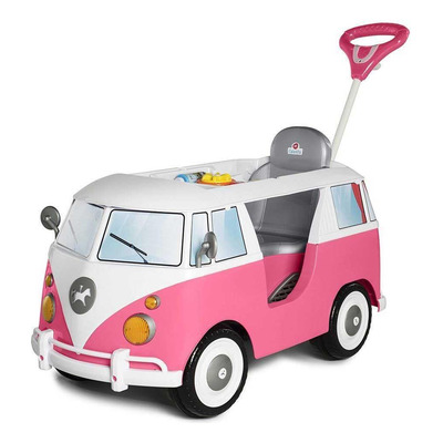 Carrinho De Passeio/pedal Infantil C/ Empurrador - Kombina - Calesita - Rosa