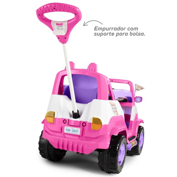 Encontraproduto.com.br - Mini Carro Dipi com Empurrador e Som Rosa - 1028 - Calesita