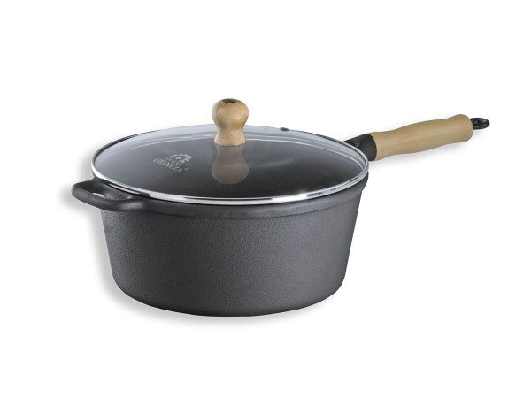 Encontraproduto.com.br - Caçarola Cabo De Madeira Tampa De Vidro 2,4 Litro 20cm