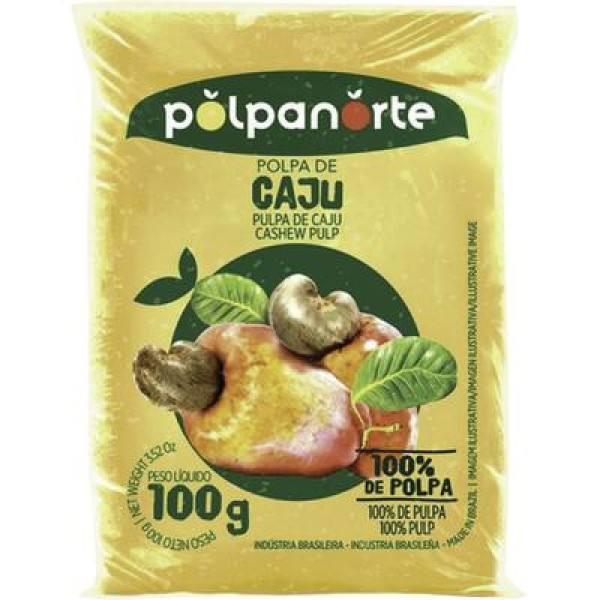 Polpa de Fruta Polpanorte Congelada Cacau Pacote com 100g