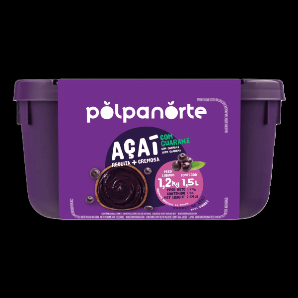 Encontraproduto.com.br - Sorbet de Açaí com Guaraná Polpanorte 1,5 Litro