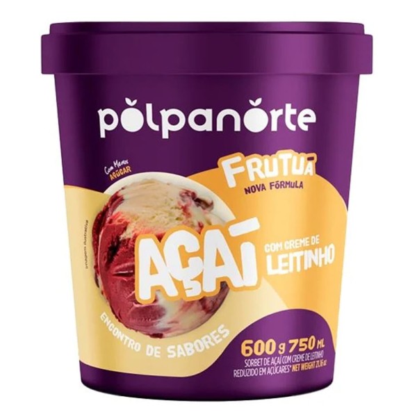 Encontraproduto.com.br - Açaí Frutoa Leitinho Polpanorte 600 g