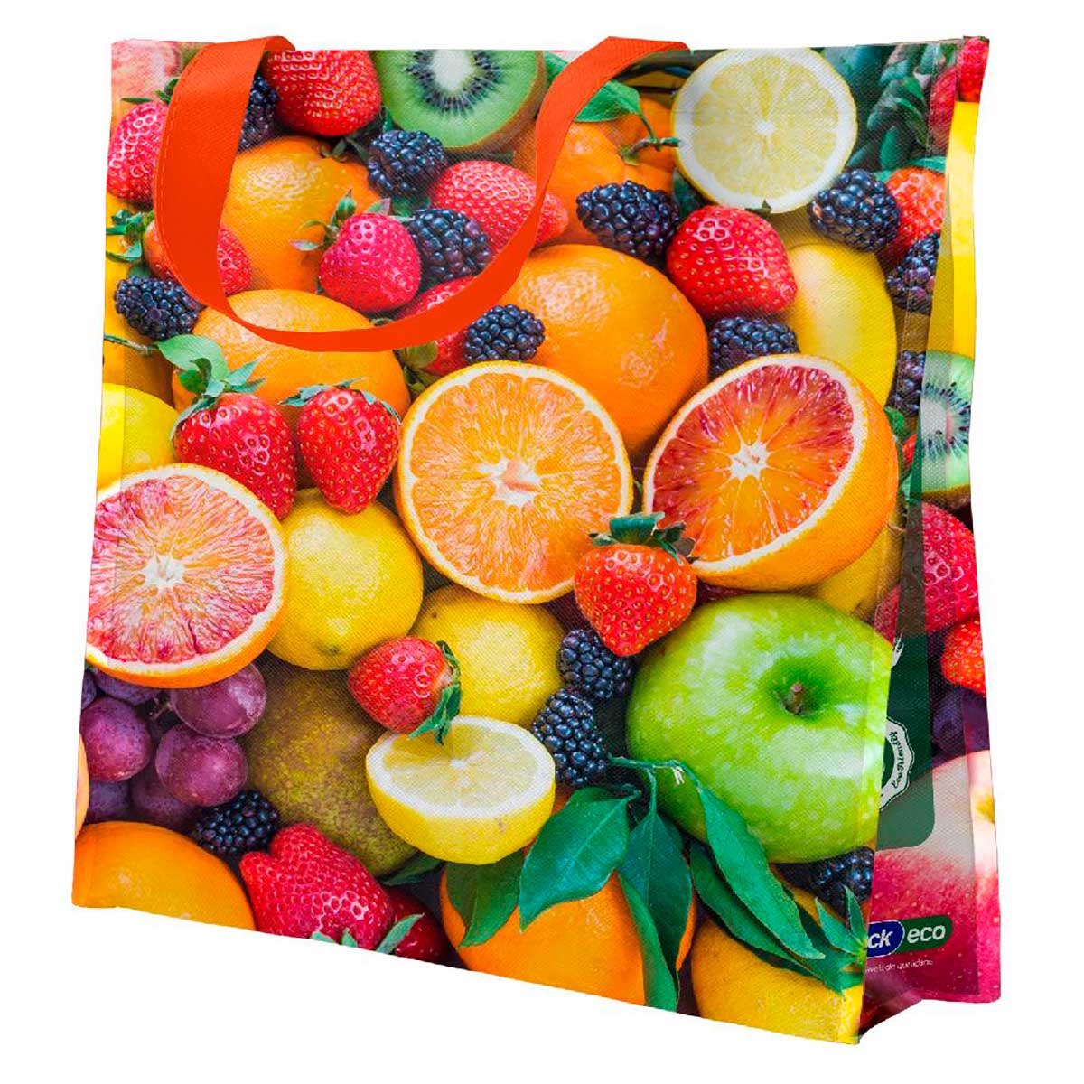 Encontraproduto.com.br - Sacola Reutilizavel Bompack Eco Fruta Cítrica 37X18X35Cm