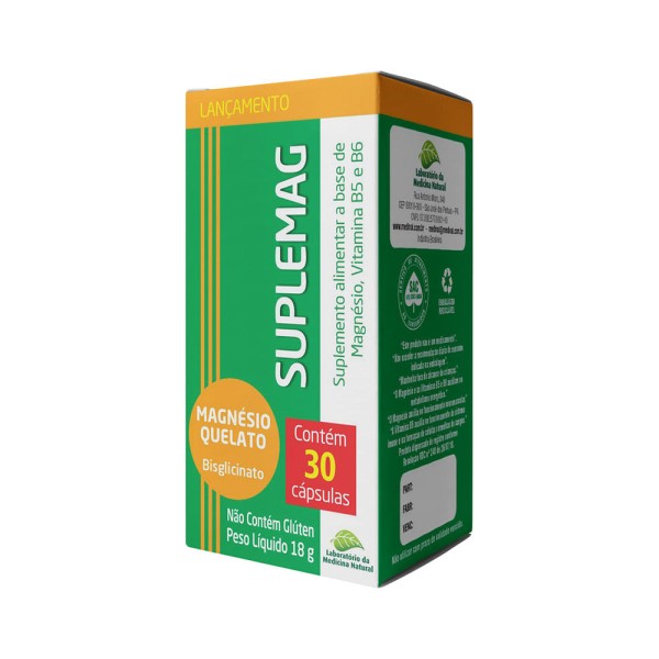 Encontraproduto.com.br - Suplemag Magnesio Quelato Com 30 Capsulas