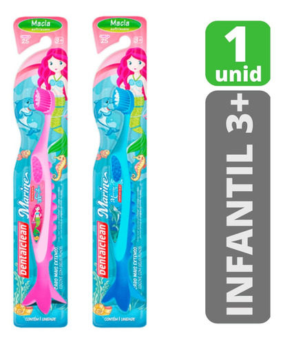 Escova Dental Infantil Dentalclean Marine Princesa Do Mar Macia