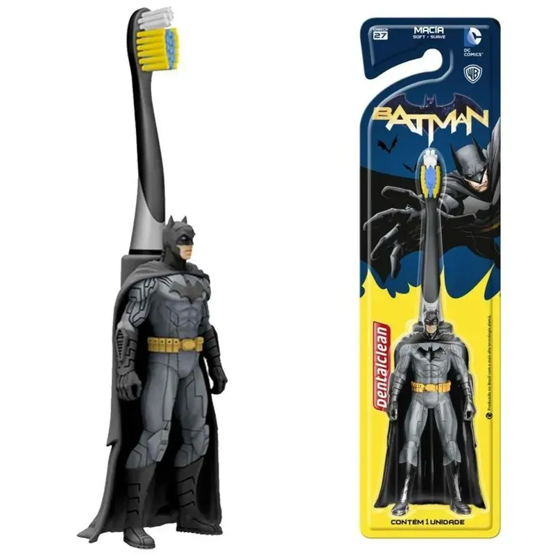 Encontraproduto.com.br - Escova De Dente Infantil Macia 3d Boneco Batman Dentalclean