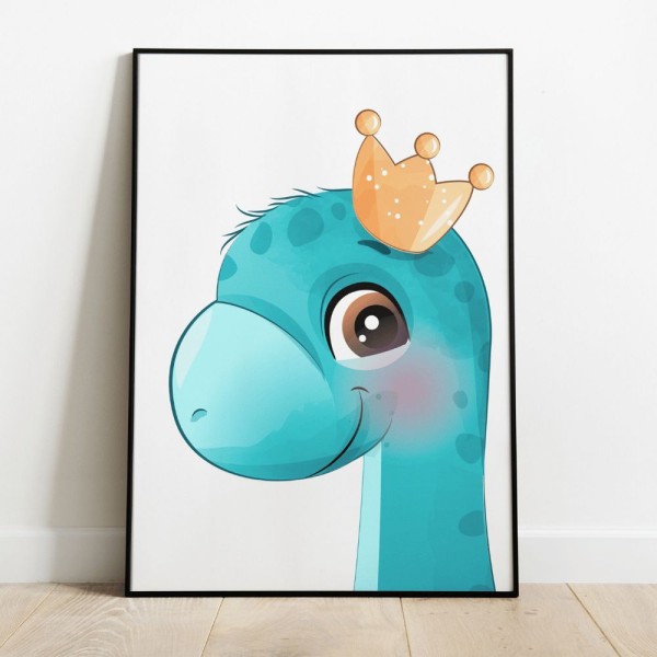 Encontraproduto.com.br - Quadro Decorativo Mdf 3mm 20x28,5 Cm - Infantil Dinosauro