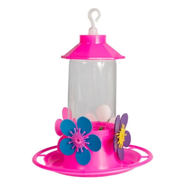 Encontraproduto.com.br - Bebedouro Passarinho Beija Flor Com Chapéu E Poleiro