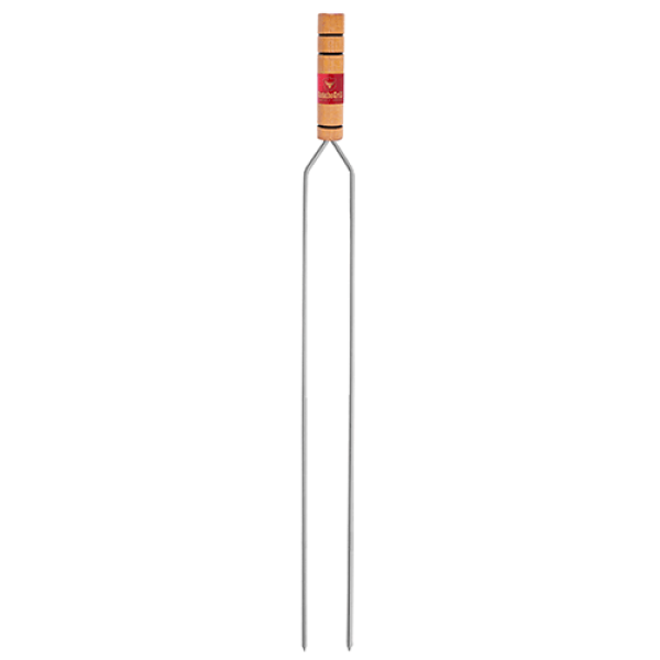 Encontraproduto.com.br - Espeto Duplo em Aço Gaúcho Grill 65cm - GRILAZER