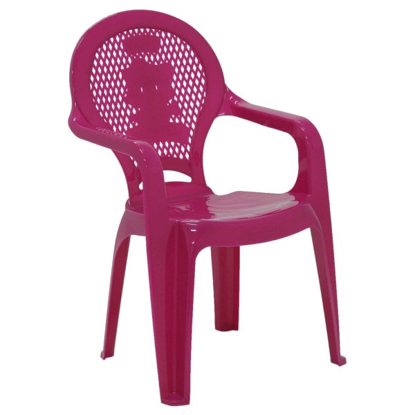 Encontraproduto.com.br - Cadeira Infantil Tramontina Catty Estampada em Polipropileno Rosa