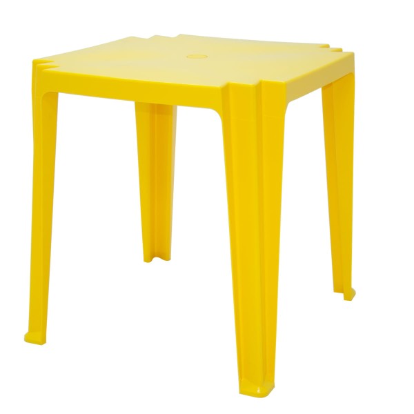 Encontraproduto.com.br - Mesa Tramontina Tambaú 68 x 68 x 72 cm em Polipropileno Amarelo
