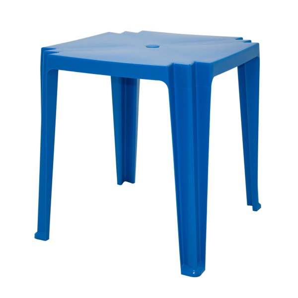 Encontraproduto.com.br - Mesa Tramontina Tambaú 68x68x72 cm em Polipropileno Azul