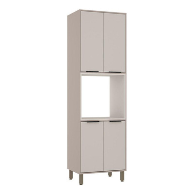 Encontraproduto.com.br - Paneleiro Torre Quente 70cm 4 Portas Stylo Luciane Móveis Cinammon-beige