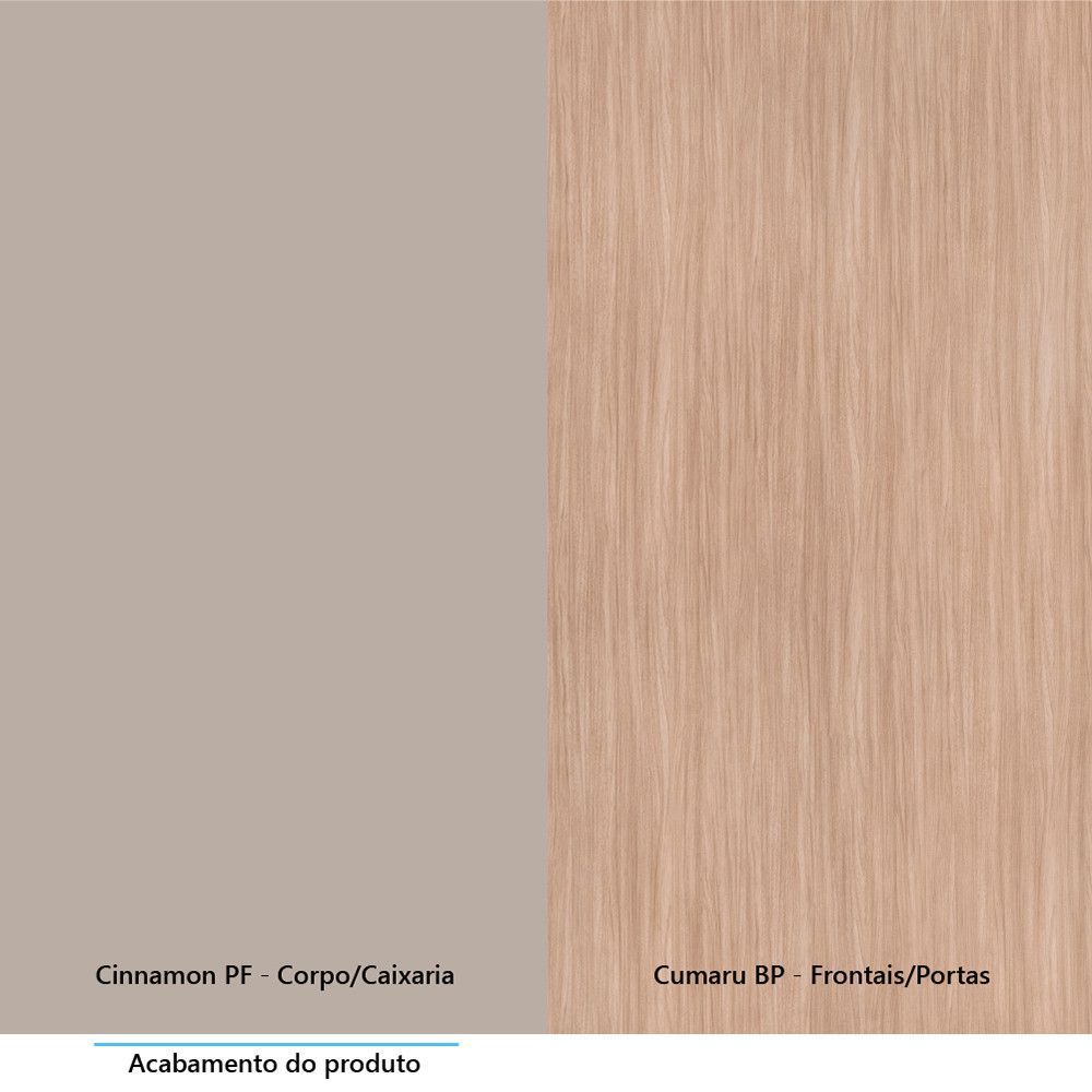 Encontraproduto.com.br - Balcão Canto Reto 95cm 1 Porta Com Tampo Stylo Luciane Móveis Cinammon-cumaru