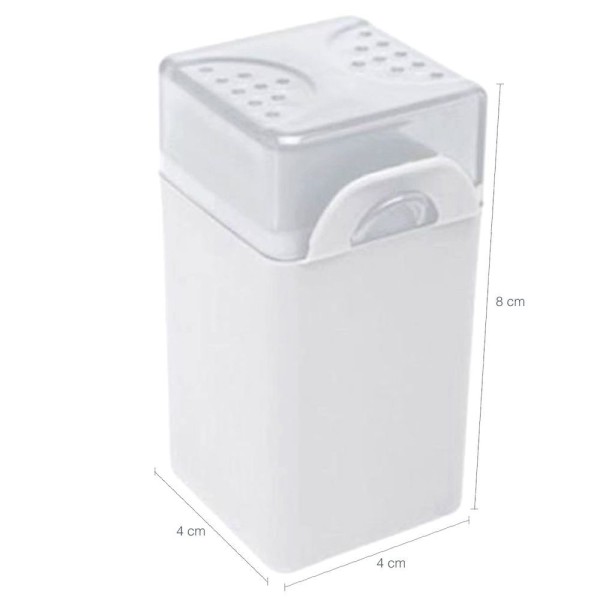 Encontraproduto.com.br - Suporte Porta Temperos E Condimentos Aéreo Aço Inox Com 6 Frascos Brancos