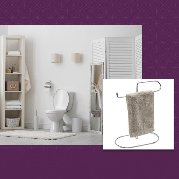 Encontraproduto.com.br - Porta Toalha De Rosto Para Bancada Banheiro Lavabo Suporte Toalheiro Cromado