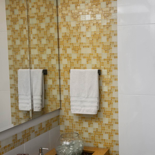 Encontraproduto.com.br - Suporte Para Toalha de Rosto Toalheiro Porta Toalha Grafite 30cm