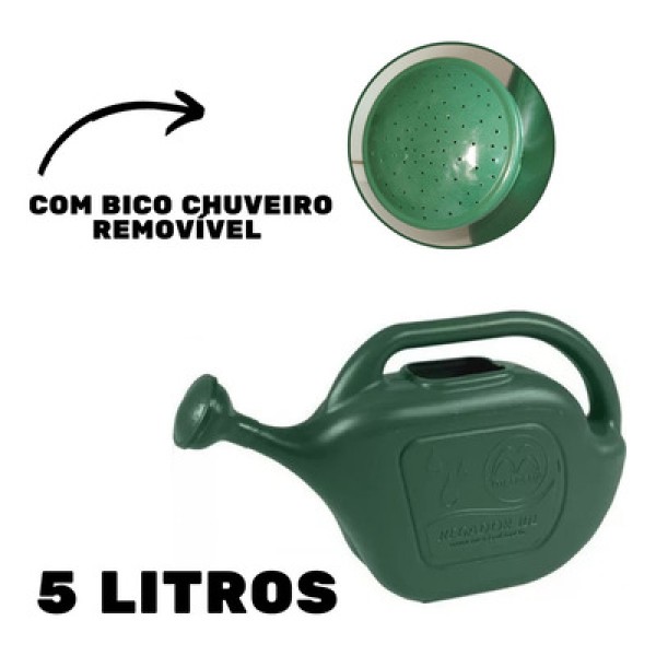 Regador plástico Baspán 5 litros
