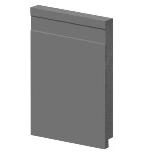 Encontraproduto.com.br - Rodapé Poliestireno 51015 Frisado 15x240cm Cinza Urbano - Arquitech.