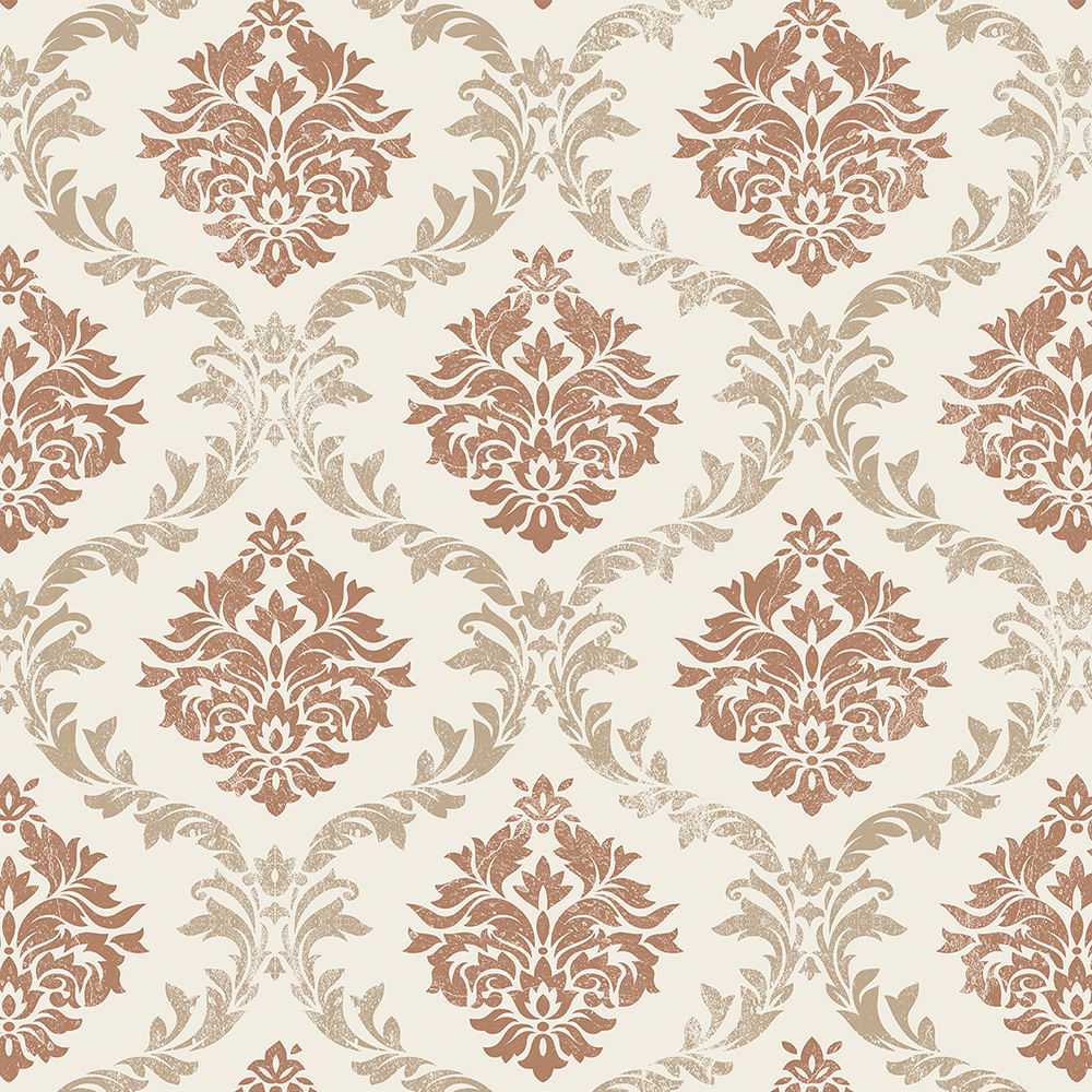 Papel De Parede Bobinex Arabesco Do Tempo Marrom E Cinza