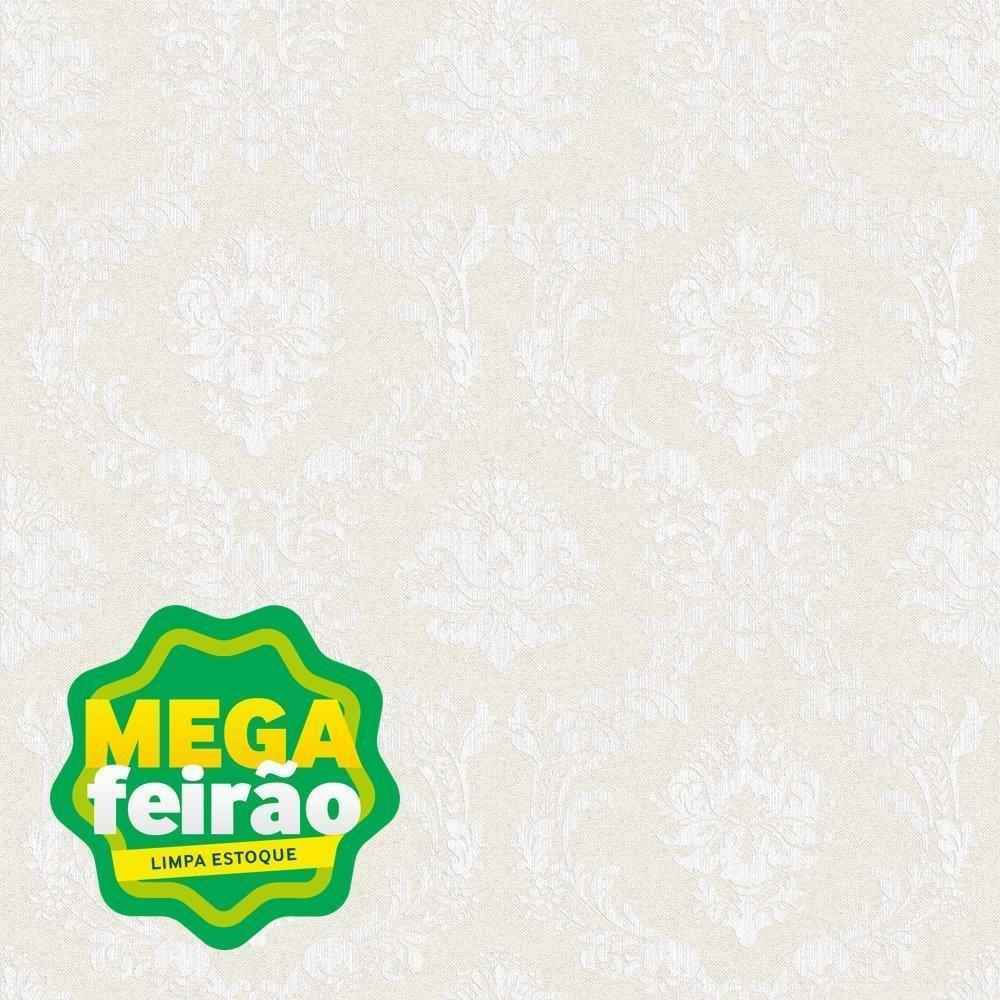 Encontraproduto.com.br - Papel De Parede Bobinex 3503 Arabesco Vazado Com Relevo Bege