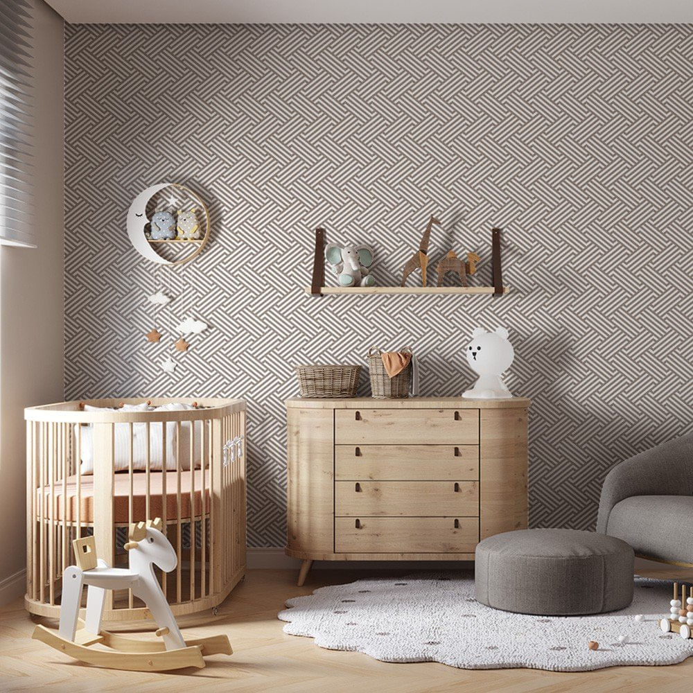 Encontraproduto.com.br - Papel De Parede Bobinex 3513 Relevo Ranhura Marrom