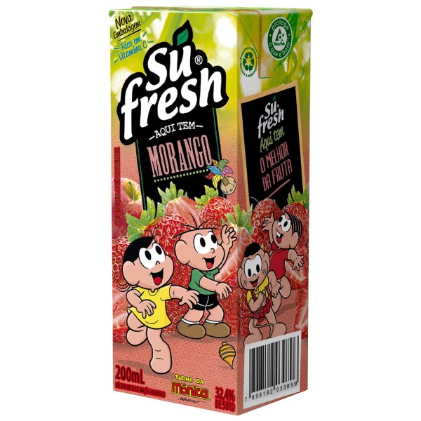Encontraproduto.com.br - Néctar de Morango Sufresh 200ml Turma da Mônica