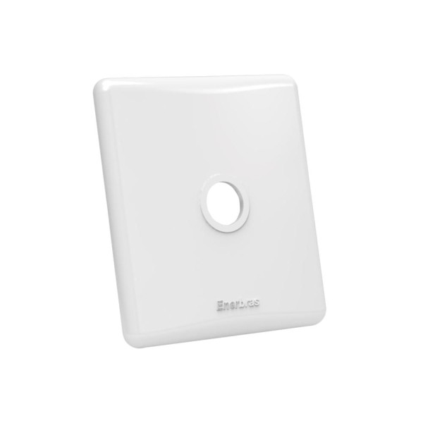 Placa com Furo Enerbras 1/2 para Caixa 3 X 3 Branca