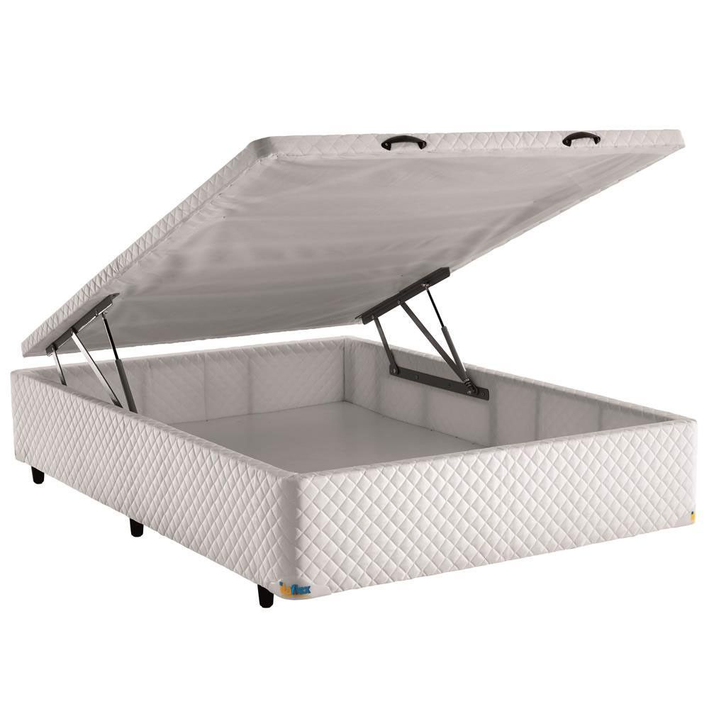 Encontraproduto.com.br - Base Box para Colchão de Casal Itaflex com Baú 40,5x138x188cm - Branco