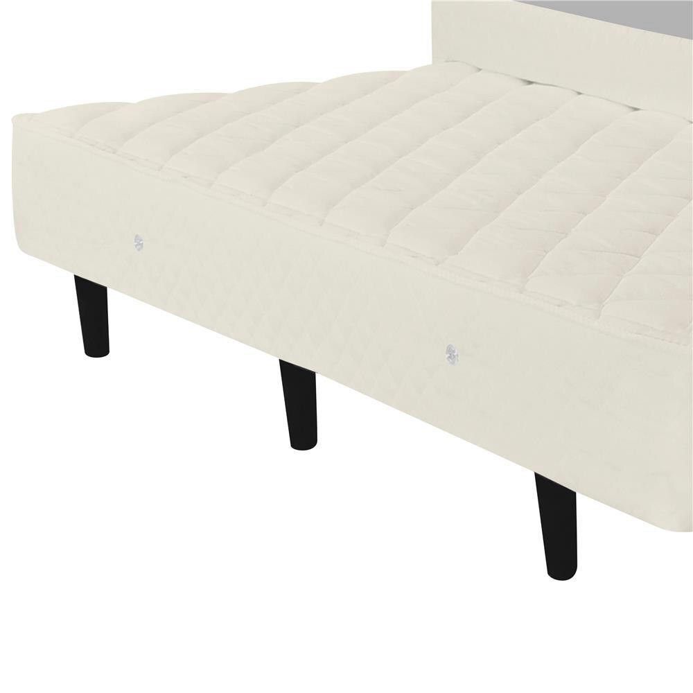 Encontraproduto.com.br - Base Box Para Colchão Solteiro Itaflex Lyon Com Cama Auxiliar 42X88X188 Cm Bege