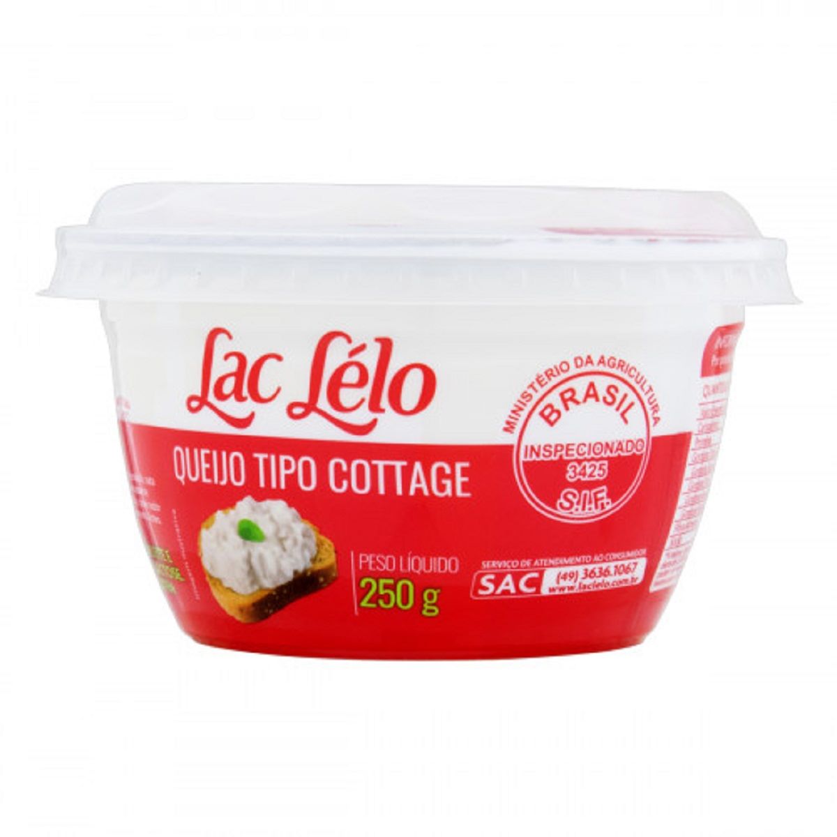 Encontraproduto.com.br - Queijo Tipo Cottage Lac Lélo Pote 250g