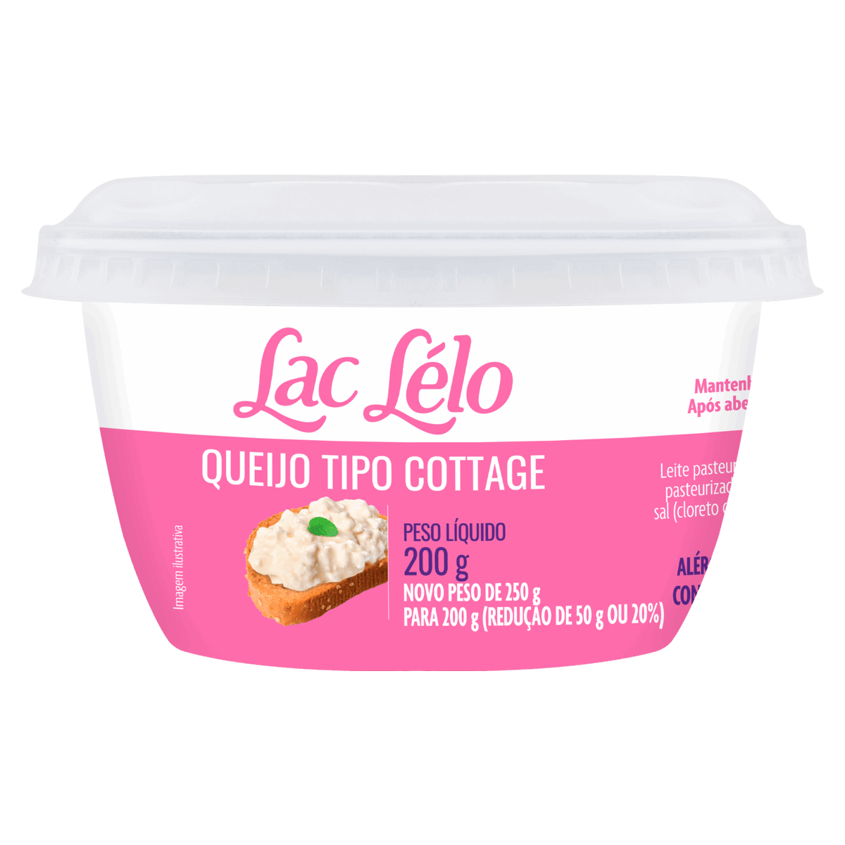 Encontraproduto.com.br - Queijo Tipo Cottage Lac Lélo Pote 250g