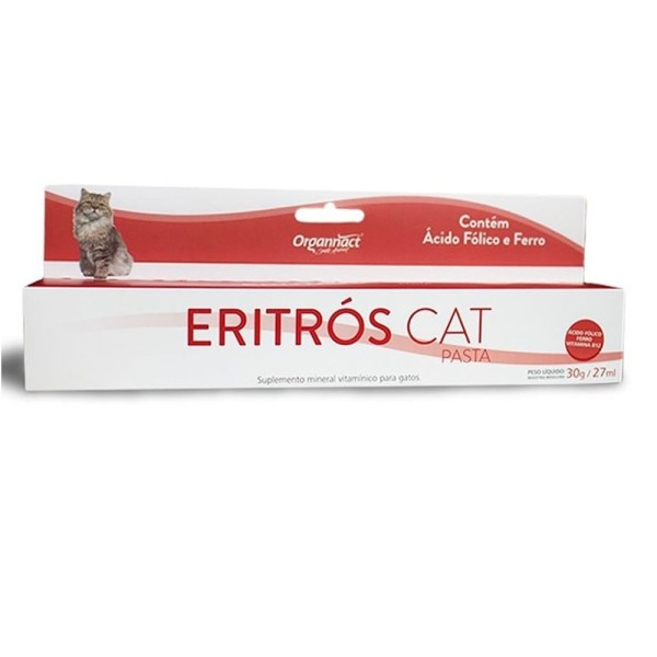 Encontraproduto.com.br - Organnact Eritrós Cat Pasta Suplemento para Gatos