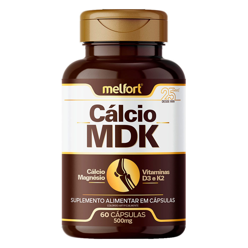 Cálcio MDK (500mg) 60 Cápsulas - Melfort