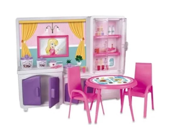 Encontraproduto.com.br - Sala De Jantar Para Bonecas Coleção Princesas Lua De Cristal