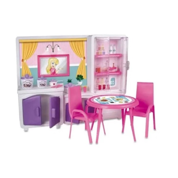 Encontraproduto.com.br - Sala De Jantar Para Bonecas Coleção Princesas Lua De Cristal