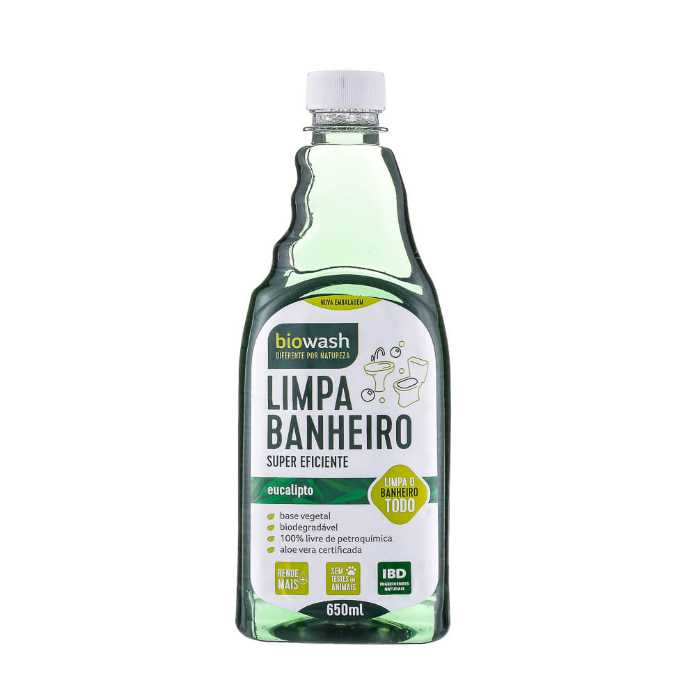 Refil Limpa Banheiro Natural Pinho e Eucalipto 650ml – BioWash