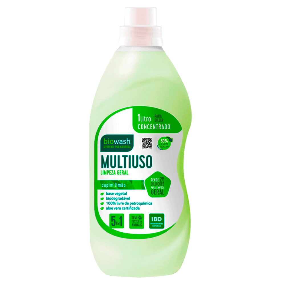 Encontraproduto.com.br - Limpador Multiuso Concentrado Biowash Capim Lima 1 L