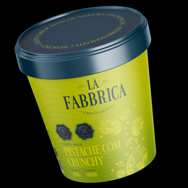 Encontraproduto.com.br - Sorvete La Fabbrica  Pistache Com Crunchy 500g