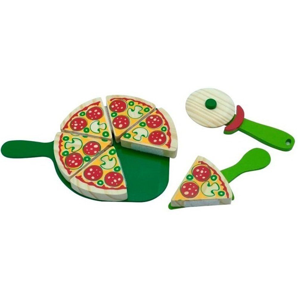 Encontraproduto.com.br - Kit Pizza Brinquedo em Madeira