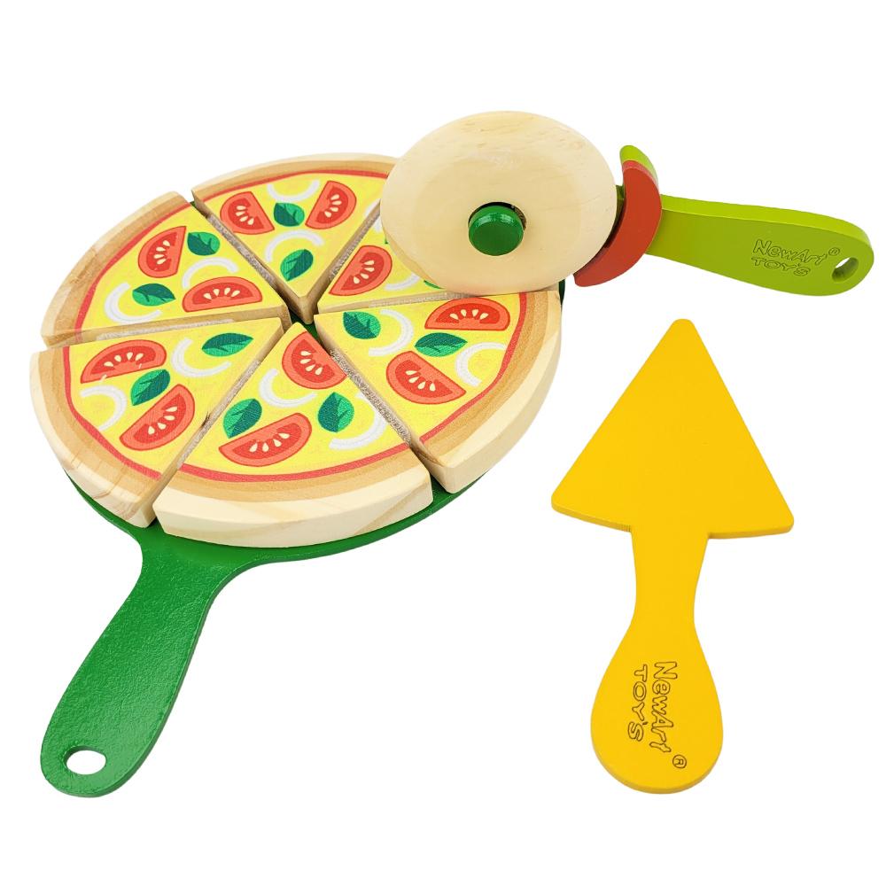 Encontraproduto.com.br - Kit Pizza Brinquedo em Madeira