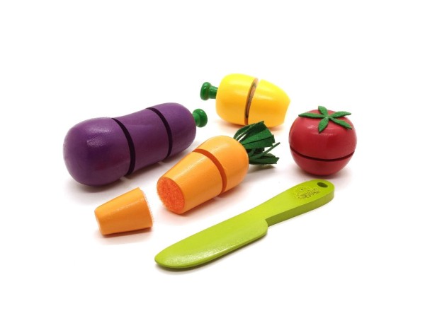 Encontraproduto.com.br - Coleção Comidinha Kit Legumes Com Corte-4 Legumes Faca/Caixa