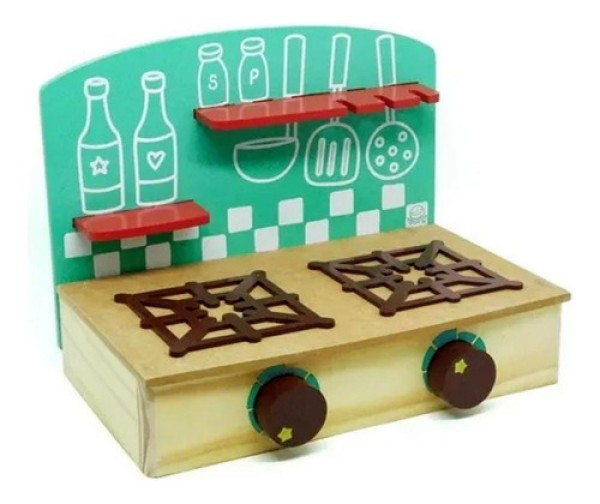 Encontraproduto.com.br - Cooktop Infantil De Madeira - Newart