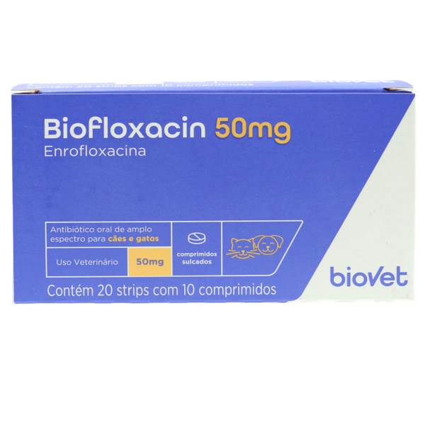 Encontraproduto.com.br - Biofloxacin 50mg Display C/ 200 Comprimidos- Biovet
