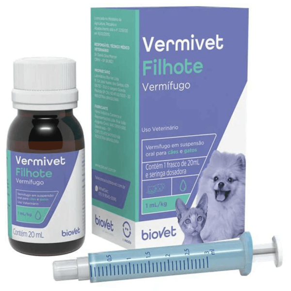 Encontraproduto.com.br - Vermífugo Vermivet Filhote Biovet