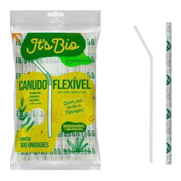 Encontraproduto.com.br - Canudo Strawplast Bio Flexivel pe 100un