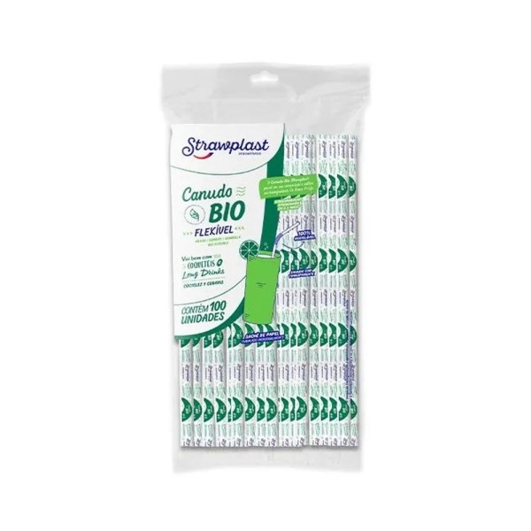 Encontraproduto.com.br - Canudo Strawplast Bio Flexivel pe 100un