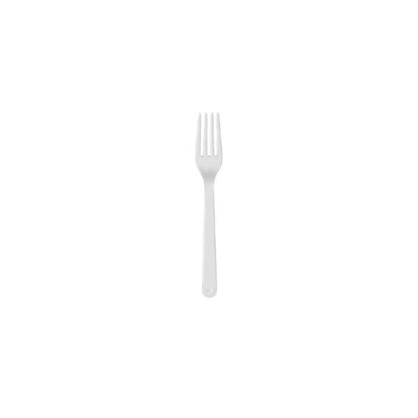 Encontraproduto.com.br - Garfo Reforçado Strawplast Branco Pacote com 50 unidades