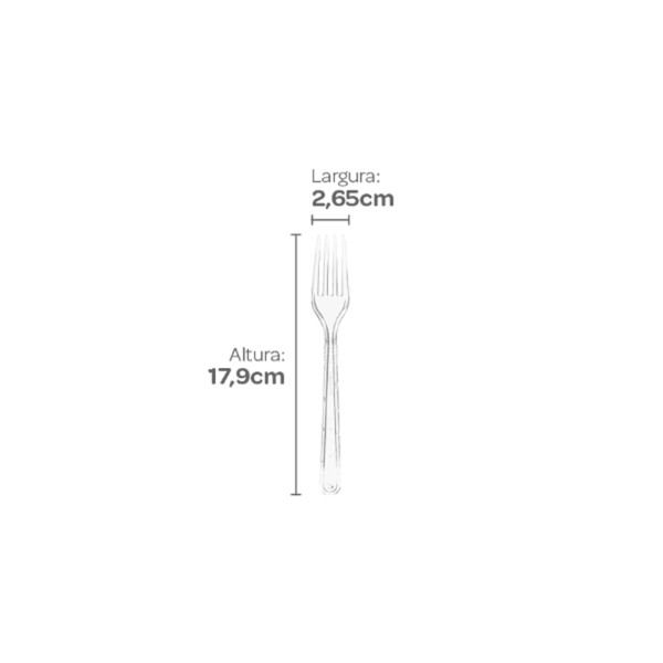 Encontraproduto.com.br - Garfo Reforçado Strawplast Branco Pacote com 50 unidades